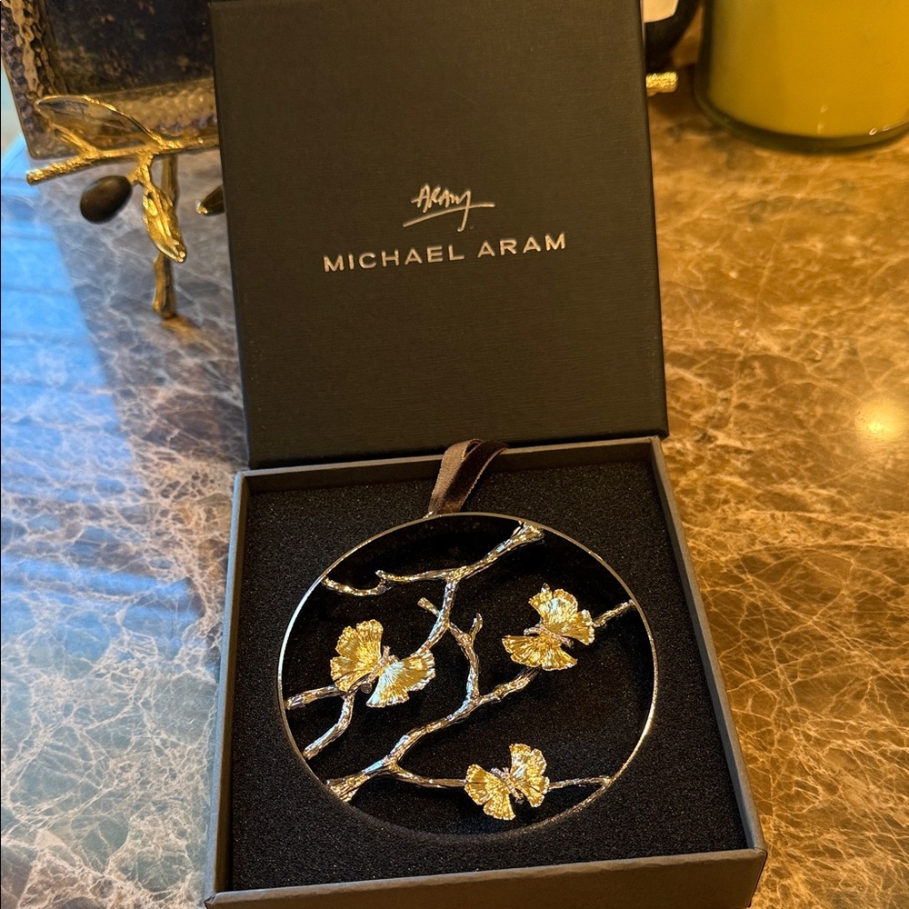 Michael Aram Butterfly Ginkgo Moongate Ornament